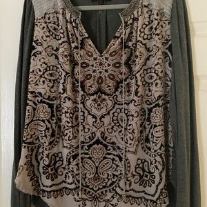 HALE BOB Beaded gray top